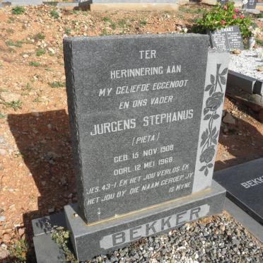 BEKKER Jurgens Stephanus 1908-1968