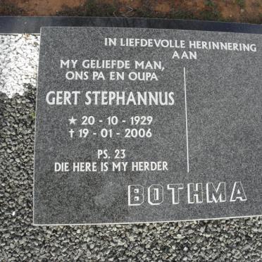 BOTHMA Gert Stephannus 1929-2006