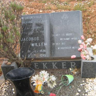 BEKKER Jacobus Willem 1926-1995