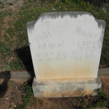 BOTHA D.P. 1828-1903 &amp; G.E. LE ROUX 1836-1916