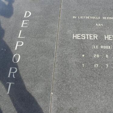 DELPORT Johannes Hermanus 1906-1982 &amp; Hester Helena LE ROUX 1911-1998 