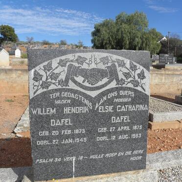 DAFEL Willem Hendrik 1873-1949 &amp; Elsie Catharina 1876-1953