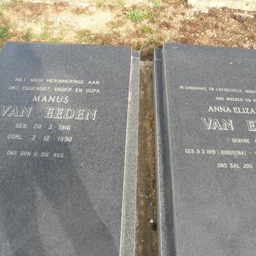 EEDEN Manus, van 1916-1990 &amp; Anna Elizabeth MOGGEE 1919-1996