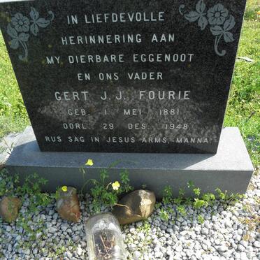 FOURIE Gert J.J. 1881-1948
