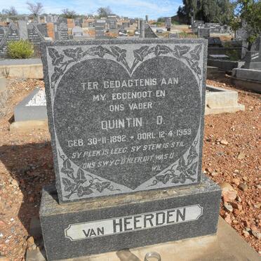 HEERDEN Quintin D., van 1892-1959
