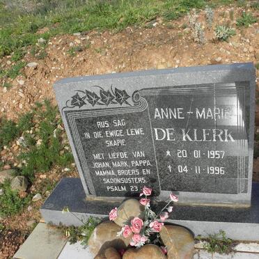 KLERK Anne-Marie, de 1957-1996