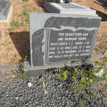 KOEN Marthinus C. 1896-1983 &amp; Maria J.M. 1901-1982