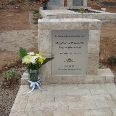 KEYSER Magdalena Petronella nee BARNARD 1933-2016
