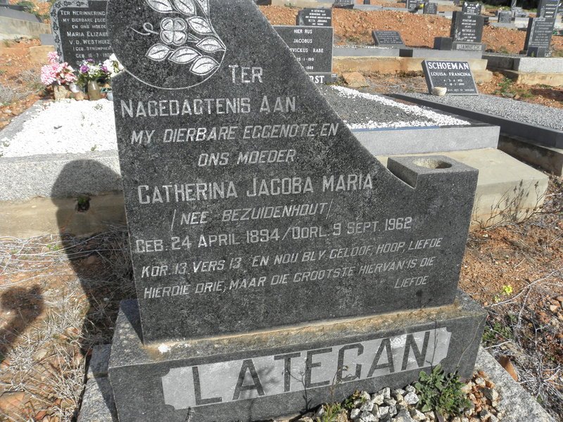 LATEGAN Catherina Jacoba Maria BEZUIDENHOUT 1894-1962