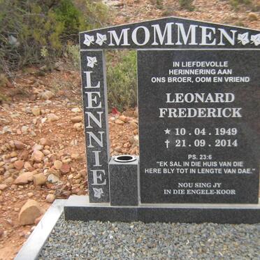MOMMEN Leonard Frederick 1949-2014