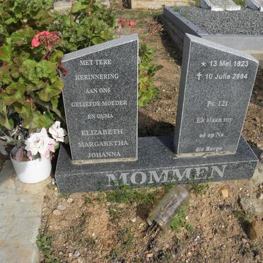 MOMMEN Elizabeth Margaretha Johanna 1923-2004