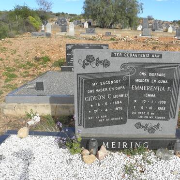 MEIRING Gideon C. 1894-1976 &amp; Emmerentia F. 1908-1989