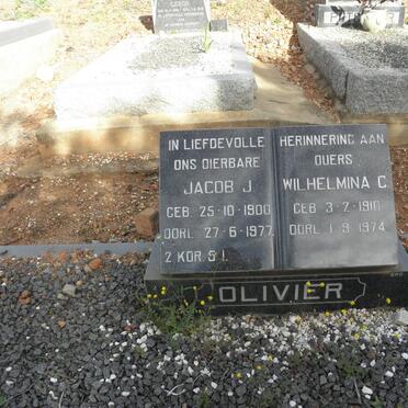 OLIVIER Jacob J. 1900-1977 &amp; Wilhelmina C. 1910-1974
