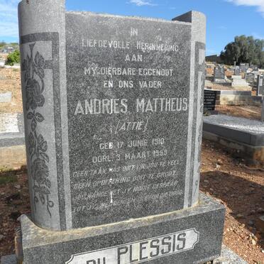 PLESSIS Andries Mattheus, du 1910-1953