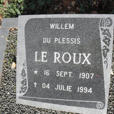 ROUX Willem Du Plessis, le 1907-1994