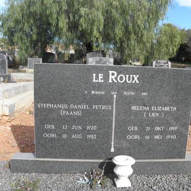 ROUX Stephanus Daniel Petrus, le 1920-1982 &amp; Helena Elizabeth 1919-1990