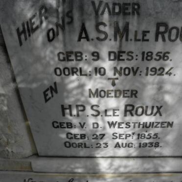 ROUX, le :: V.D. WESTHUIZEN :: VAN DER MERWE