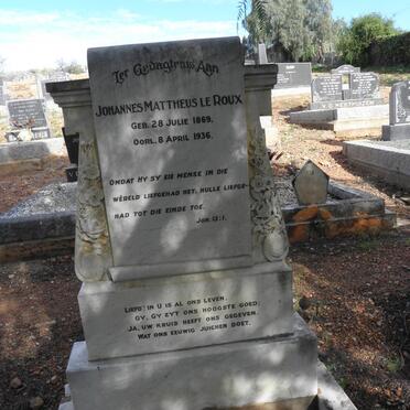 ROUX Johannes Mattheus, le 1869-1936