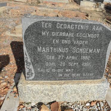SCHOEMAN Marthinus 1882-1961