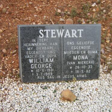 STEWART William George 1931-1989 &amp; Mona VAN NIEKERK 1933-1982