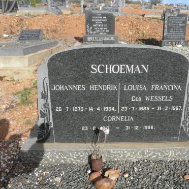 SCHOEMAN Johannes Hendrik 1879-1964 &amp; Louisa Francina WESSELS 1885-1967 :: SCHOEMAN Cornelia 1917-1966