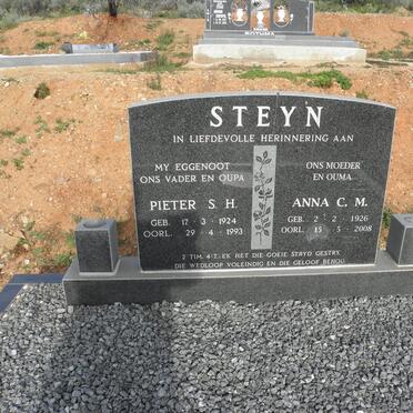 STEYN Pieter S.H. 1924-1993 &amp; Anna C.M. 1926-2008