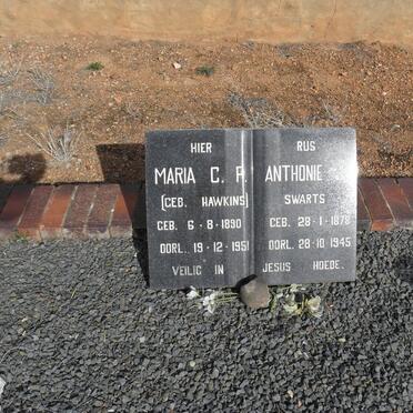 SWARTS Anthonie S. 1878-1945 &amp; Maria C.R. HAWKINS 1890-1951