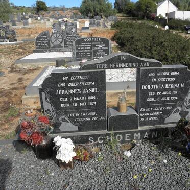 SCHOEMAN Johannes Daniel 1904-1974 &amp; Dorothea Regina M. 1911-1994