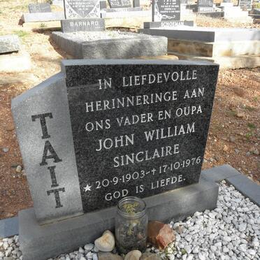 TAIT John William Sinclair 1903-1976