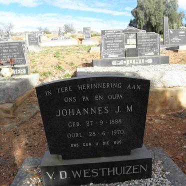 WESTHUIZEN Johannes J.M., v.d. 1888-1970