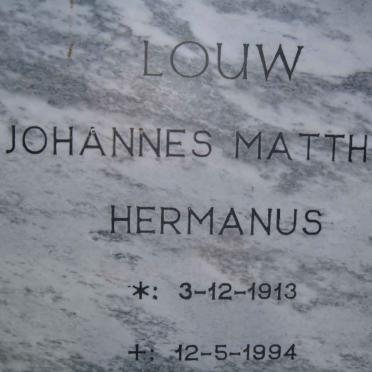 LOUW Johannes Matthys Hermanus 1913-1994