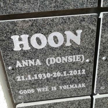 HOON Anna 1930-2012