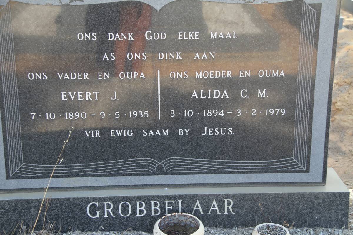 GROBBELAAR Evert J. 1890-1935 &amp; Alida C.M. 1894-1979