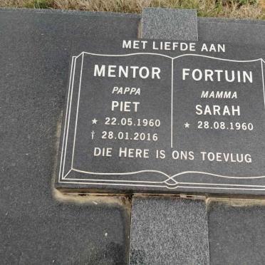 MENTOR Piet 1960-2016 &amp; Sarah FORTUIN 1960-
