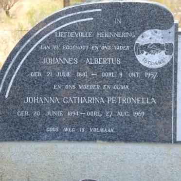 THERON Johannes Albertus 1881-1957 &amp; Johanna Catharina Petronella 1894-1969