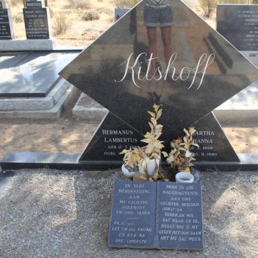 KITSHOFF Hermanus Lambertus 1889-1969 &amp; Martha Johanna 1898-1980