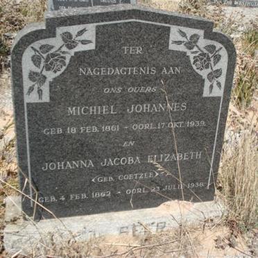 BEER  Michiel Johannes 1861-1939 &amp; Johanna Jacoba Elizabeth COETZEE 1862-1938