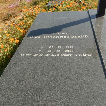 BRAND Dirk Johannes 1925-2000 &amp; Johanna Catharina Maria V.D. WESTHUIZEN 1929-1991