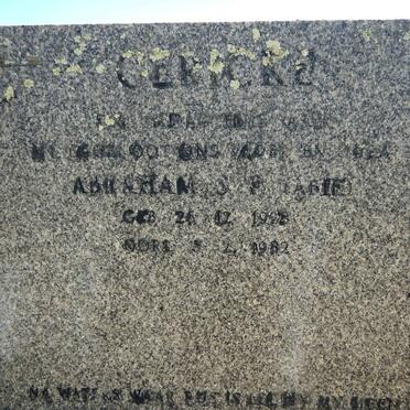 GERICKE Abraham S.P. 1928-1982