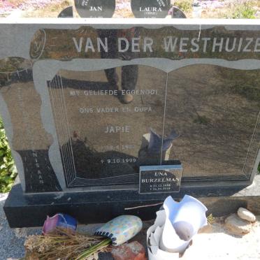 WESTHUIZEN Japie, van der 1927-1999 :: BURZELMAN Una 1958-2018