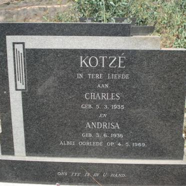 KOTZÉ Charles 1935-1969 :: KOTZE Andrisa 1936-1969