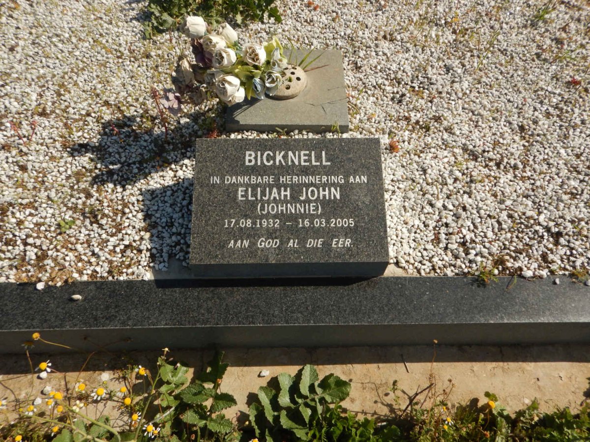 BICKNELL Elijah John 1932-2005