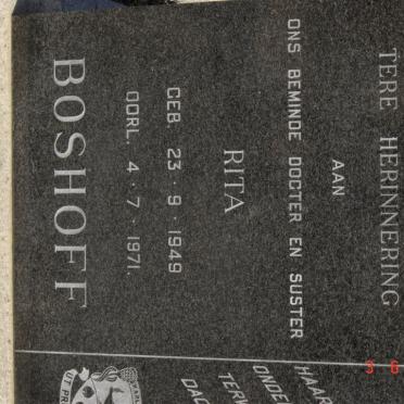 BOSHOFF Rita 1949-1971