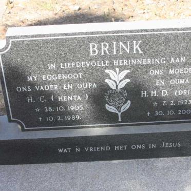 BRINK H.C. 1905-1989 &amp; H.H.D. 1923-2000