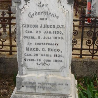 HUGO Gideon J. 1820-1898 &amp; Magdalena C. 1826-1903