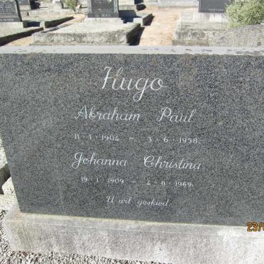 HUGO Abraham Paul 1904-1958 &amp; Johanna Christina 1909-1969