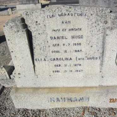 HAUMANN Daniel Hugo 1858-1945 &amp; Ella Carolina HUGO 1879-1942