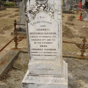HAUMAN Johannes Stephanus 1824-1913 &amp; Anna Johanna 1827-1967 :: HAUMAN Margaretha Louiza Francina 1852-1910