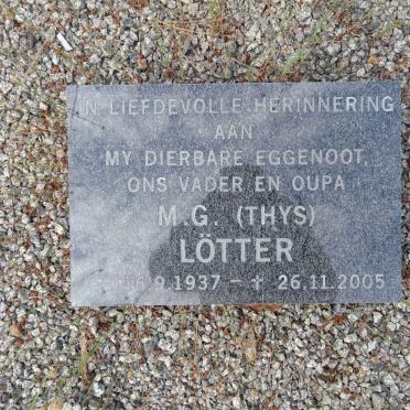 LOTTER M.G. 1937-2005