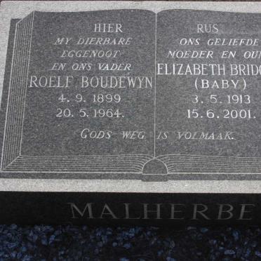 MALHERBE Roelf Boudewyn 1899-1964 &amp; Elizabeth Bridget 1913-2001